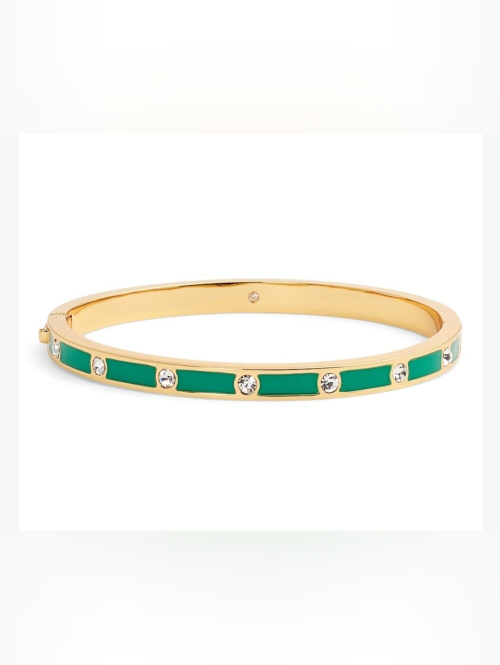 kate spade Gold-Tone Bracelet with Emerald Green Enamel and Crystals